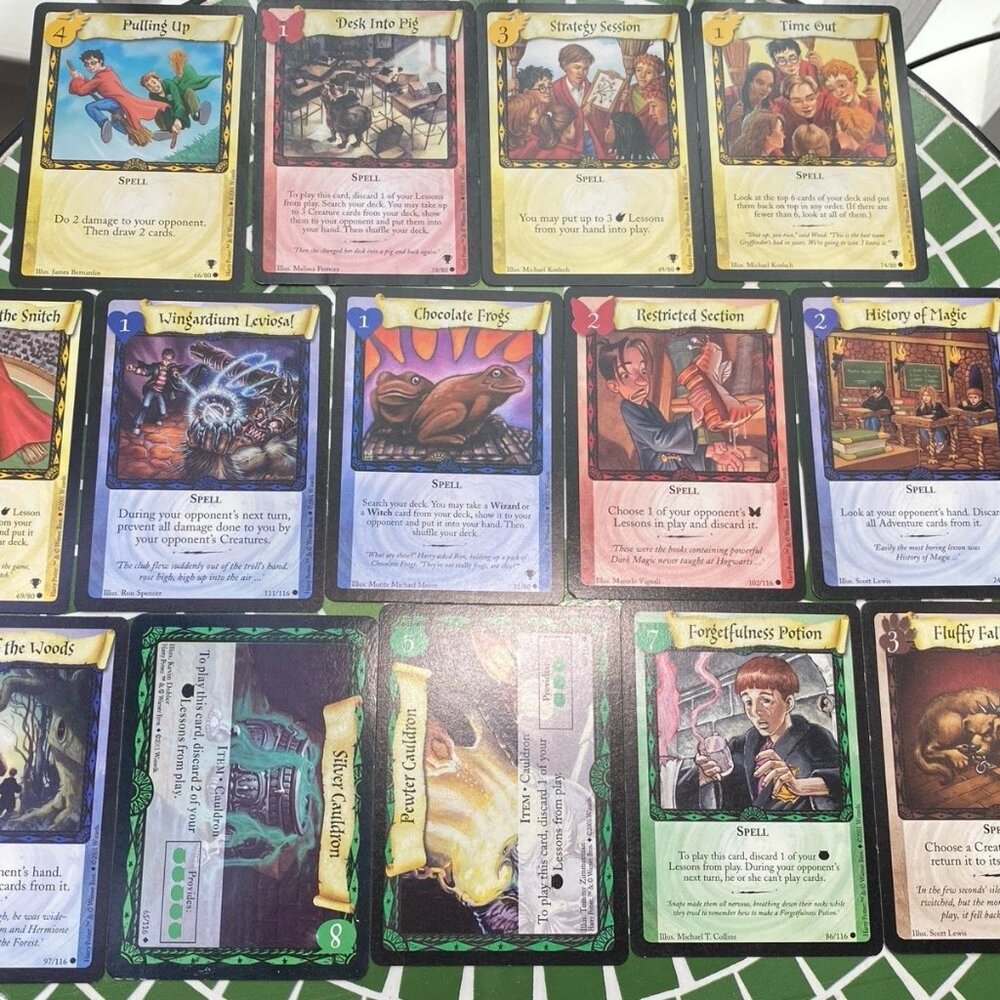 Harry Potter TCG Cards Lot (2001 Wizards) – 34 Cards